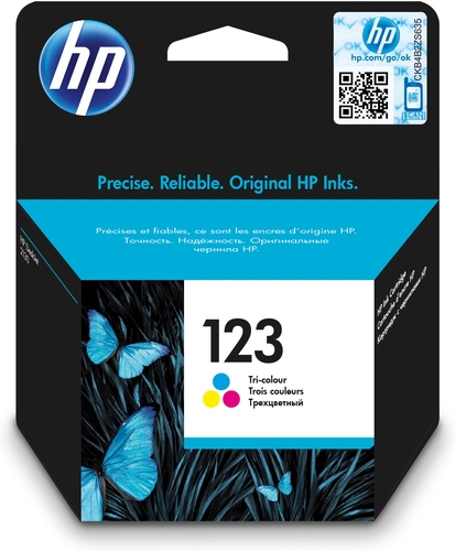 HP 123 Tri-Color Ink Cartridge - High-Quality