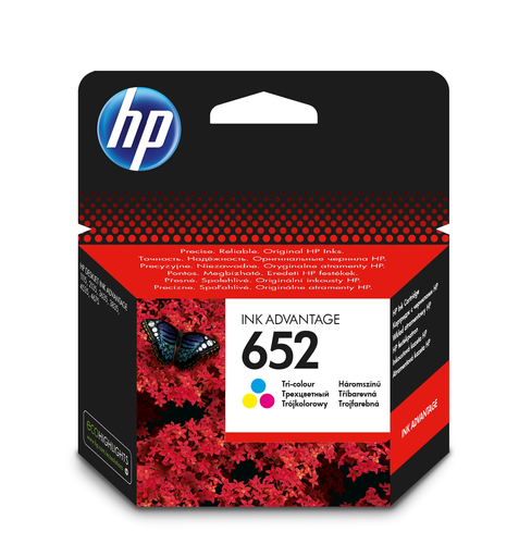HP 652 Tri-Color Ink Cartridge - High-Quality Printing for HP Printers - Compatible with HP DeskJet and Envy Series