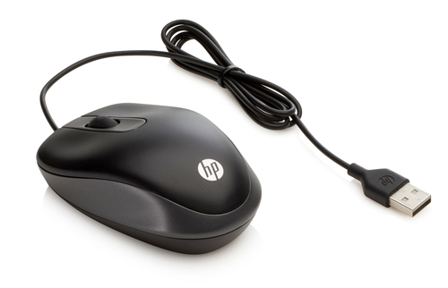 HP USB Travel Mouse - Compact and Portable Wired Mouse for Laptops and Desktops