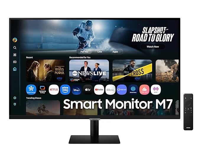 SAMSUNG M70F 32-Inch UHD Smart Flat Borderless Monitor - Ultra High Definition Display for Home and Office