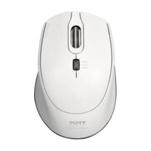 Port Connect Silent 1600DPI 3 Button Wireless Mouse - White