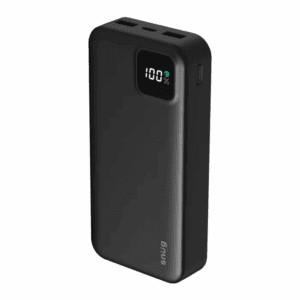 SNUG 20000mAh Square Design Power Bank - High Capacity Portable Charger in Black