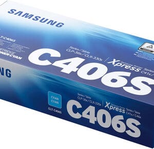 Samsung CLT-C406S Cyan Toner Cartridge - High Yield Compatible Replacement for Samsung Color Laser Printers