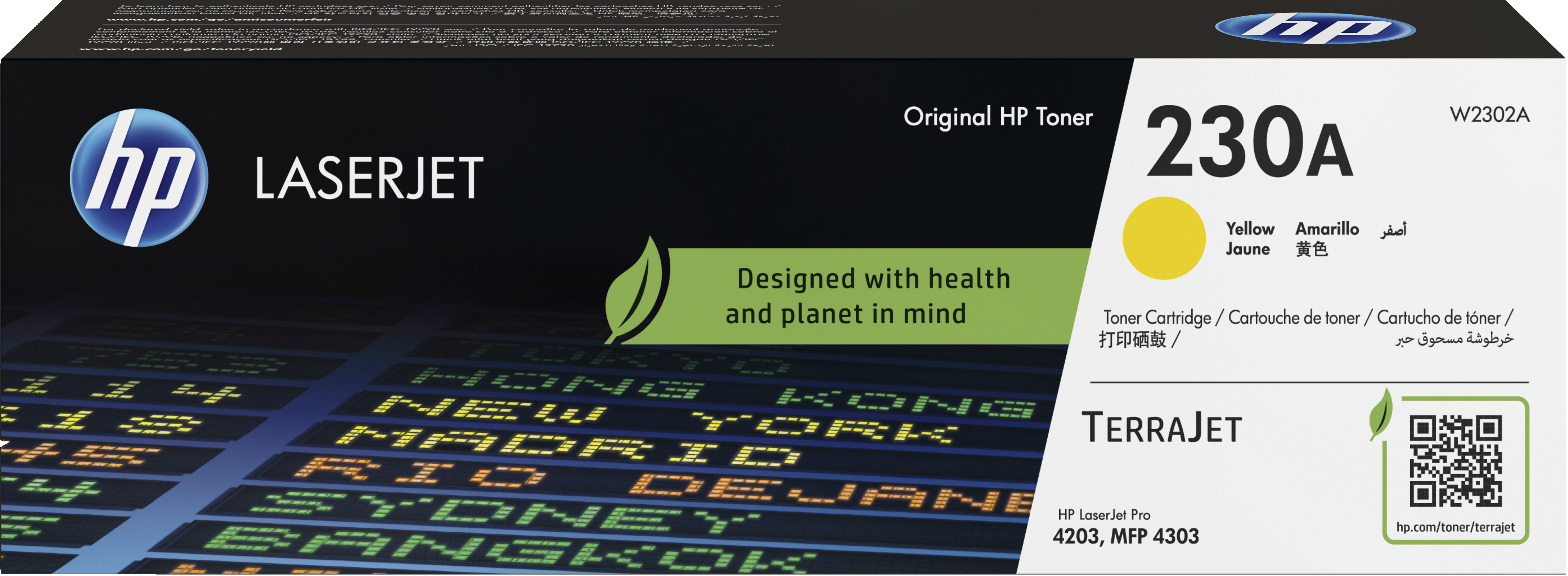 HP 230A Yellow Original LaserJet Toner Cartridge - High-Quality Print Performance for HP LaserJet Printers