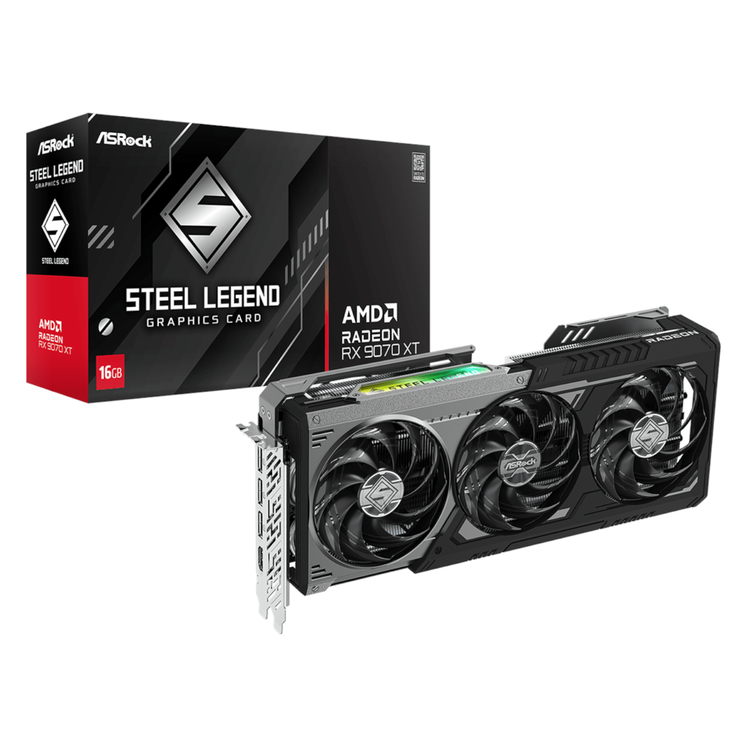 ASRock Radeon RX9070 XT Steel Legend Dark 16GB Graphics Card we sell tech shop page
