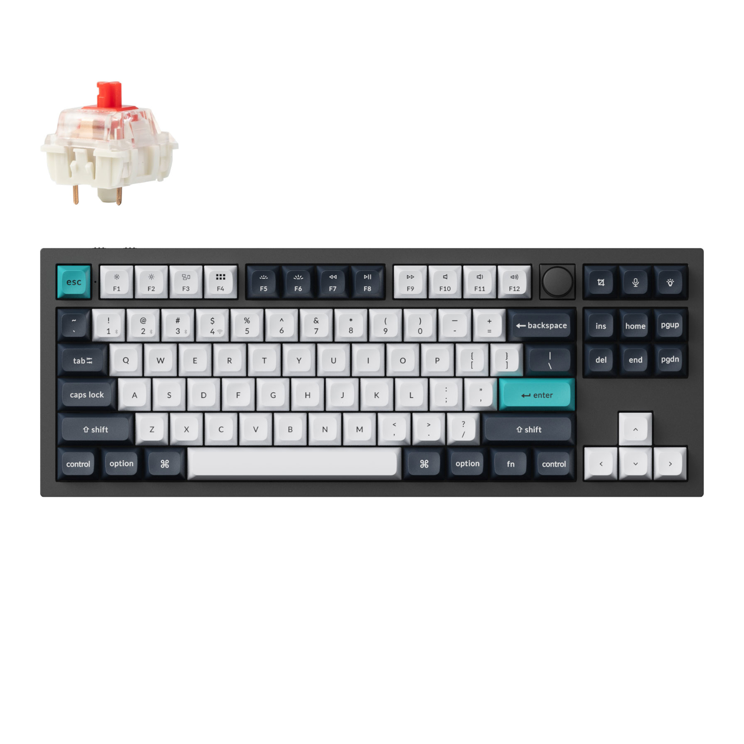 Keychron Q3 Max 80% Full Assembled Knob Red Switch Hot-Swap Gateron Jupiter RGB Wireless Keyboard - Black we sell tech shop page