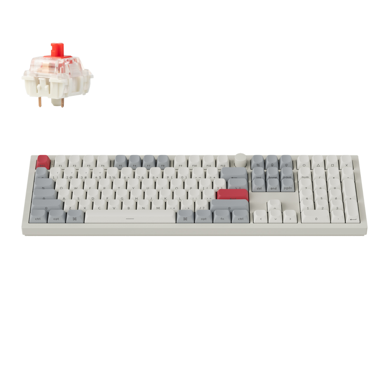 Keychron Q6 Max QMK/VIA Wireless Custom Mechanical Keyboard OSA Gateron Red Jupiter Switches - Shell White we sell tech shop page
