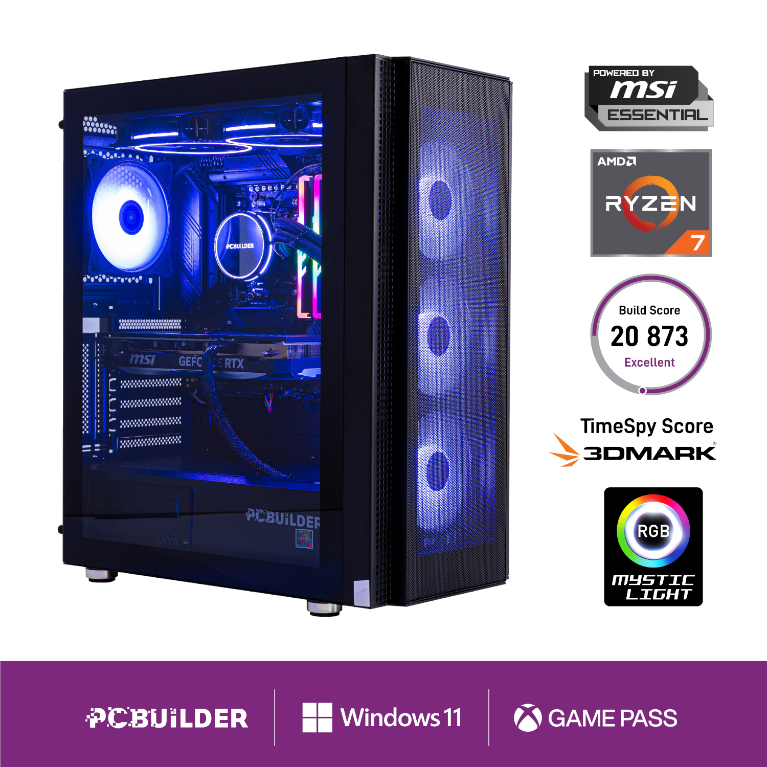 PCBuilder Ryzen 7 9700X TACTICIAN Windows 11 Gaming PC we sell tech shop page