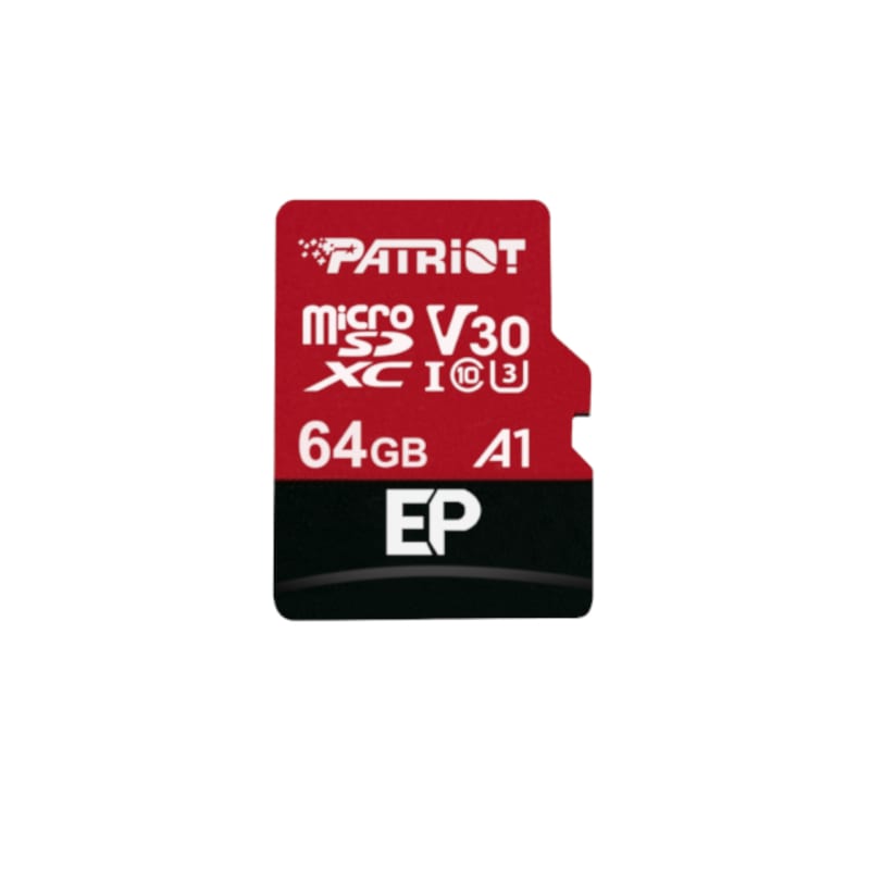 Patriot EP V30 A1 64GB Micro SDXC Card + Adapter we sell tech shop page
