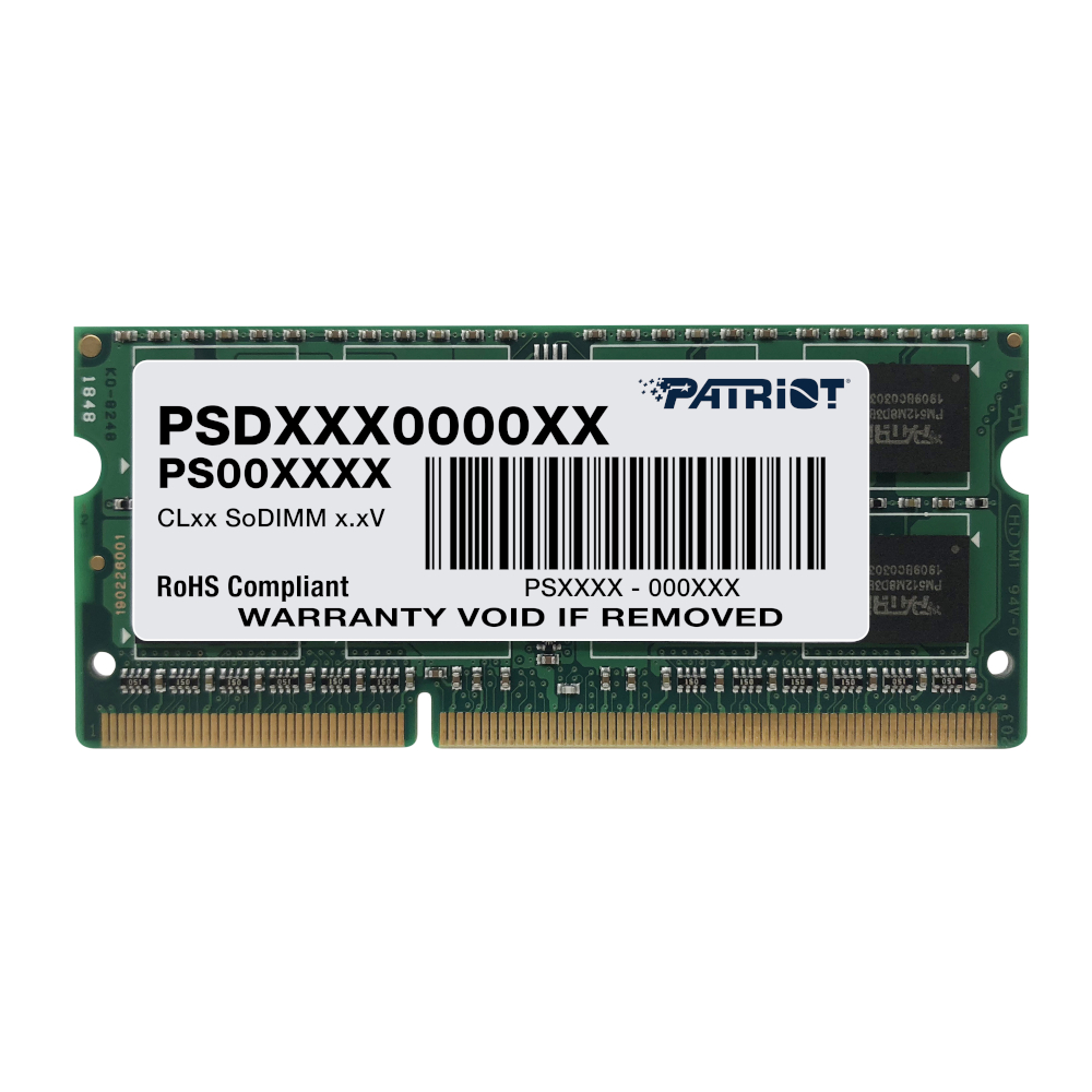 Patriot Signature Line 8GB 1600MHz DDR3 Dual Rank SODIMM Notebook Memory we sell tech shop page