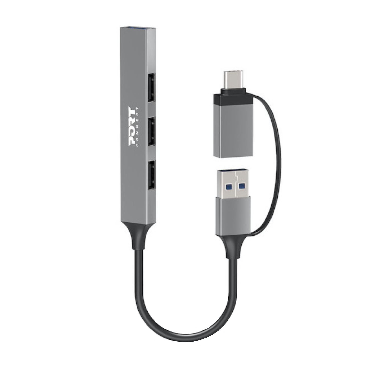 Port Connect USB Type-C to 4-port USB-A 3.0/2.0 Hub we sell tech shop page