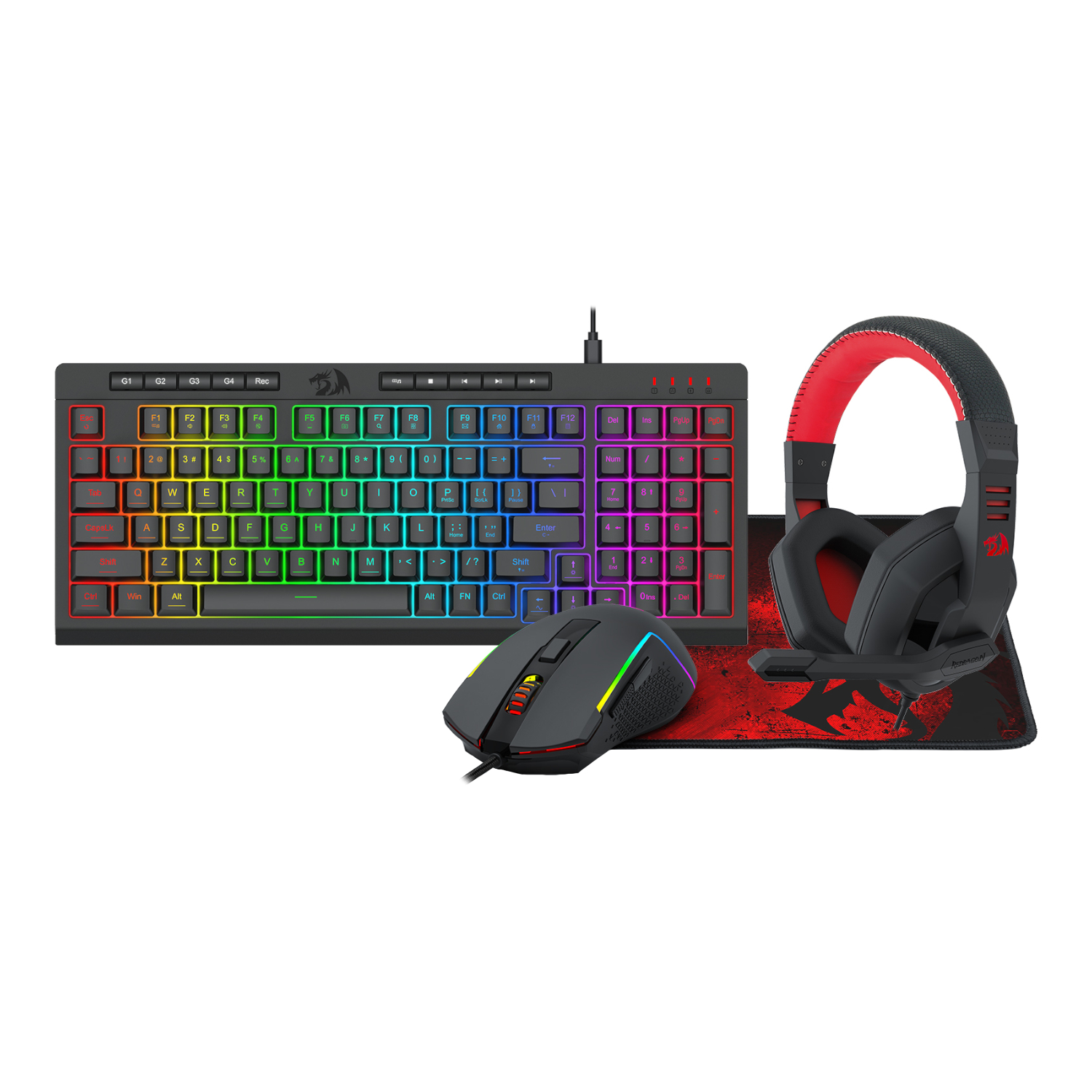 Redragon 4-in-1 Keyboard | Mouse | Mousepad | Headset Gaming Combo we sell tech shop page