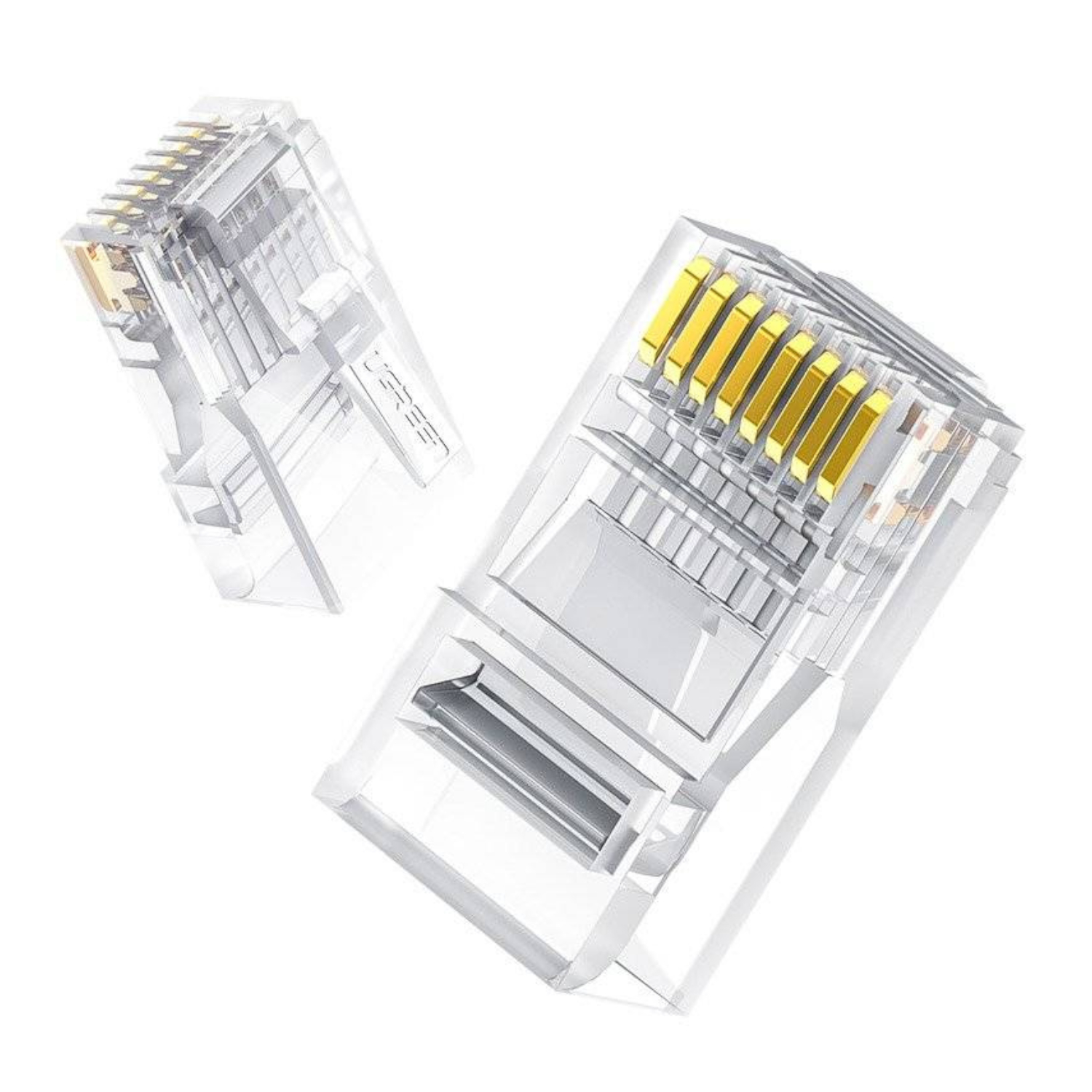 UGREEN Cat6 RJ45 Modular Plugs - Transparent with Gold Contacts (10 Pieces) we sell tech shop page